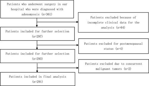 Figure 1 Flowchart for the patient selection progress.