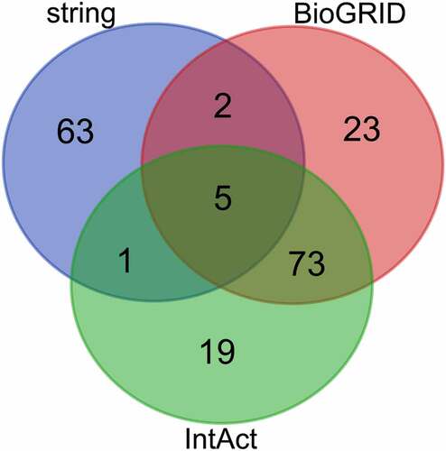 Figure 2. Venn diagram of predicted target genes from three databases