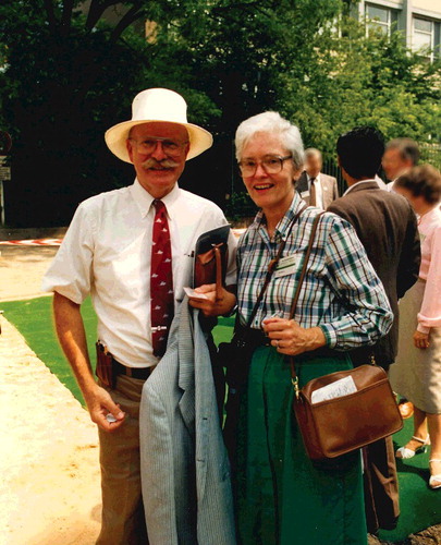 Al and Betty Traverse in the Botanischer Garten, Berlin, Germany in August 1987.