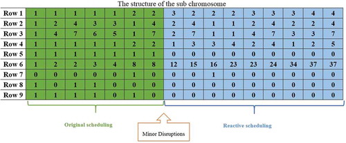 Figure 4. Encoding of the sub chromosome structure