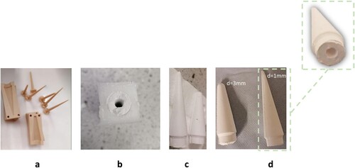 Figure 3. Al2O3 cones elaboration.