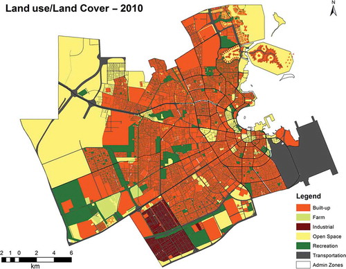 Figure 3. Land use/land cover types in 2010.