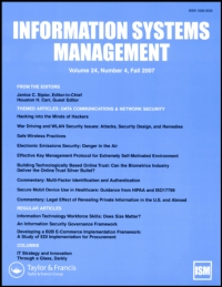 Cover image for Information Systems Management, Volume 34, Issue 2, 2017