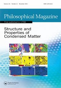 Cover image for Philosophical Magazine, Volume 101, Issue 21, 2021