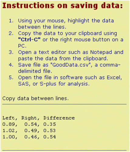 Figure 4. Saving the Data.