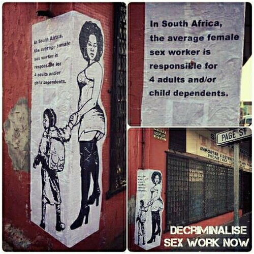 Figure 2. Street art depicting the Street Corner Mum Campaign. Taken in Woodstock, Cape Town. Photo Credit SWEAT.