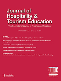 Cover image for Journal of Hospitality & Tourism Education, Volume 32, Issue 1, 2020