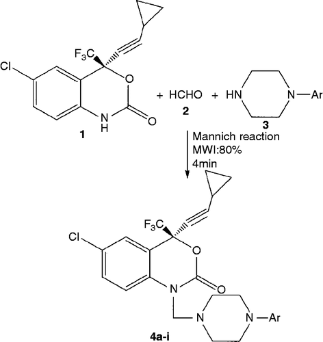 Scheme 1.  Protocol for the synthesis of efavirenz prodrugs.