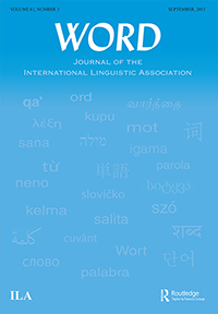 Cover image for WORD, Volume 61, Issue 3, 2015