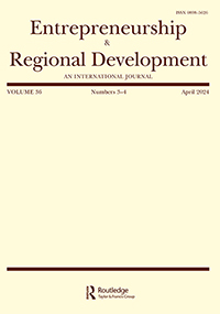 Cover image for Entrepreneurship & Regional Development, Volume 36, Issue 3-4, 2024