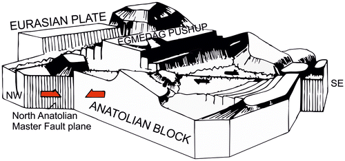 Figure 12. Block diagram showing Suşehri fault wedge basin (Koçyiğit, Citation1989).