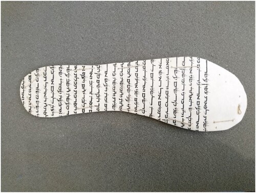 Figure 1. Two strips of a Pentateuchal scroll. Cecil Roth Collection, University of Leeds Library.