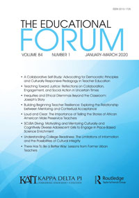 Cover image for The Educational Forum, Volume 84, Issue 1, 2020