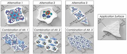 Figure 5. Design alternatives after the third development cycle