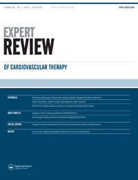 Cover image for Expert Review of Cardiovascular Therapy, Volume 13, Issue 12, 2015