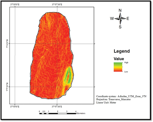 Figure 3. Slope map of the study area.