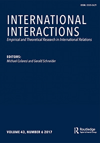 Cover image for International Interactions, Volume 43, Issue 6, 2017