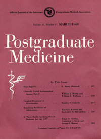Cover image for Postgraduate Medicine, Volume 33, Issue 3, 1963
