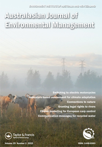 Cover image for Australasian Journal of Environmental Management, Volume 29, Issue 1, 2022