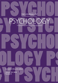 Cover image for The Journal of Psychology, Volume 152, Issue 8, 2018