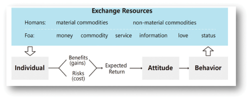 Figure 4. Social exchange behavior and resource classification.