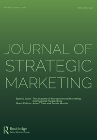 Cover image for Journal of Strategic Marketing, Volume 24, Issue 1, 2016