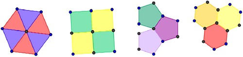 Figure 1. Possible polygons to pave a plane.