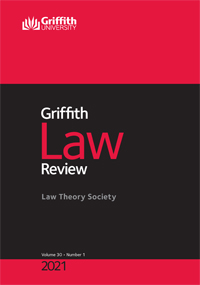 Cover image for Griffith Law Review, Volume 30, Issue 1, 2021