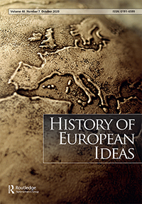 Cover image for History of European Ideas, Volume 46, Issue 7, 2020