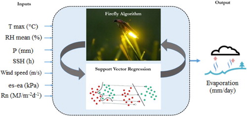 Figure 2. Schematic structure of the SVR and SVR-FA models used for evaporation prediction.