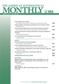 Cover image for The American Mathematical Monthly, Volume 126, Issue 6, 2019