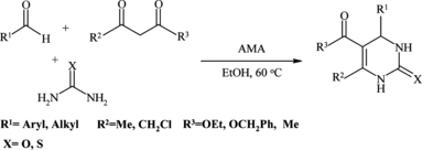 Scheme 2 One-pot synthesis of 3,4-dihydropyrimidin-2-(1H)-ones and thiones using Al2O3/CH3SO3H (AMA).
