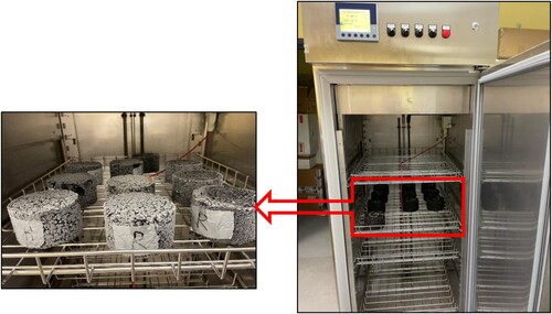 Figure 8. Freeze and thaw chamber used for the environmental performance of mixtures.