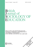 Cover image for British Journal of Sociology of Education, Volume 36, Issue 1, 2015