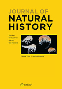 Cover image for Journal of Natural History, Volume 53, Issue 17-18, 2019