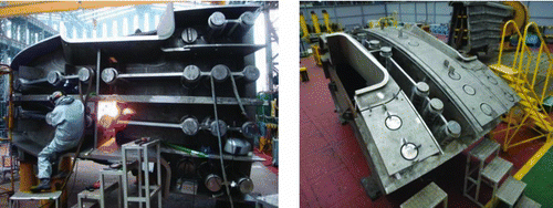 Figure 21 Mock-up fabrication of the vacuum vessel segments by Hyundai Heavy Industries (provided by Korean Domestic Agency)