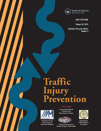 Cover image for Traffic Injury Prevention, Volume 20, Issue 4, 2019