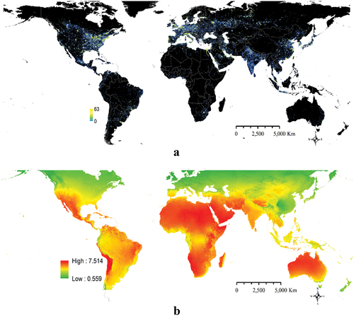 Figure 2. ALAN emissions and solar radiation worldwide.