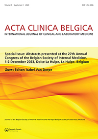 Cover image for Acta Clinica Belgica, Volume 78, Issue sup1, 2023