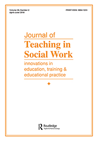 Cover image for Journal of Teaching in Social Work, Volume 38, Issue 2, 2018