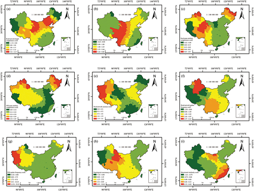 Figure 17. Spatial distribution of regression coefficients for the GTWR model at the municipal scale.