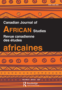 Cover image for Canadian Journal of African Studies / Revue canadienne des études africaines, Volume 52, Issue 1, 2018