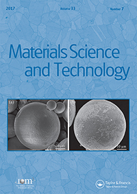 Cover image for Materials Science and Technology, Volume 33, Issue 7, 2017