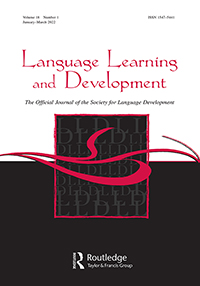 Cover image for Language Learning and Development, Volume 18, Issue 1, 2022