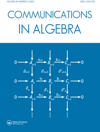 Cover image for Communications in Algebra, Volume 48, Issue 3, 2020