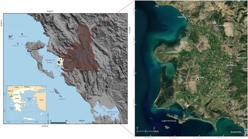 Figure 1. Location of the study area (image © Zoom Earth, Microsoft).