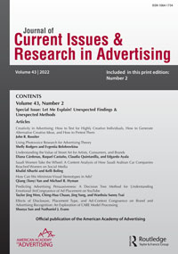 Cover image for Journal of Current Issues & Research in Advertising, Volume 43, Issue 2, 2022