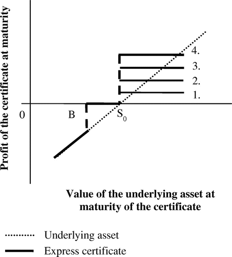 Figure 1. Profit function of the express certificate.