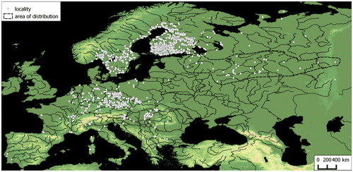 Figure 3. The distribution of Elatine triandra in Europe.