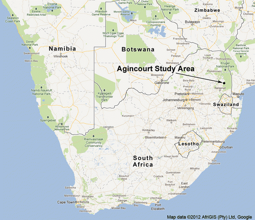 Figure 1. Location of the Agincourt HDSS in Southern Africa.